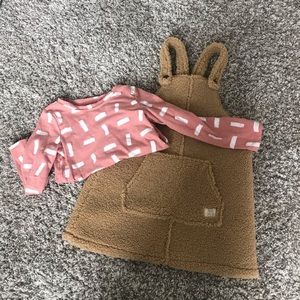 Fuzzy jumper dress with shirt closet closing sale